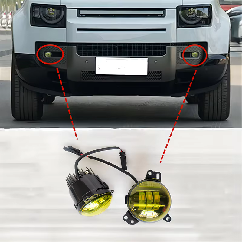 Fog Lamp Set (Yellow) Compatible With Land Rover Defender 5 L663