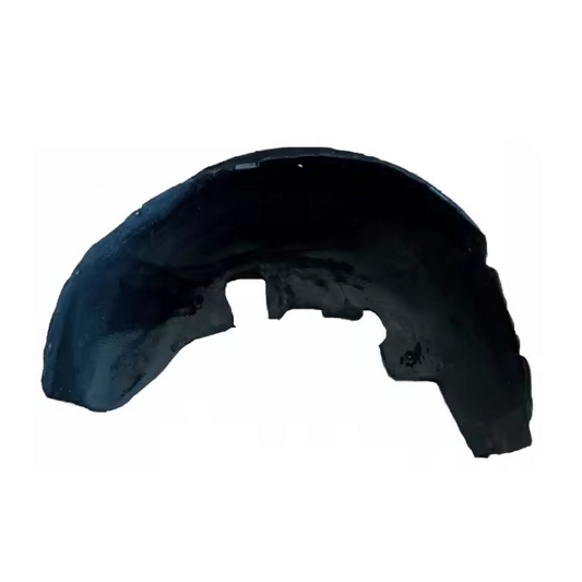 Black car fender on a white background