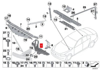 Headlight Bracket Left 51647200793 & Right 51647200794 Compatible With BMW 5 Series (F10) 2010-2017 Tag No.1601