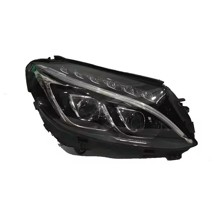 Headlight Headlamp  Left A2059067303 & Right A2059067403 A2058203661 (Single Lens) (Without Blaster) Compatible With  MERCEDES-BENZ C-CLASS (W205) & C-CLASS Convertible (A205) 2015-2018 Tag No.101
