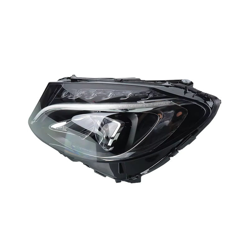 Headlight Headlamp  Left A2059067303 & Right A2059067403 A2058203661 (Single Lens) (Without Blaster) Compatible With  MERCEDES-BENZ C-CLASS (W205) & C-CLASS Convertible (A205) 2015-2018 Tag No.101