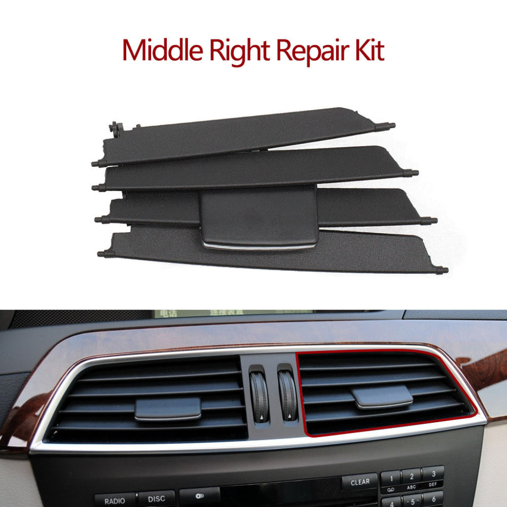 Center AC Conditioner Air Vent Grill Outlet Tab Clip Repair Kit  Black  2048306154 2048306054 Compatible With MERCEDES BENZ C-CLASS W204 LCI Tag-ACR-13