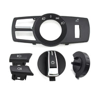Headlight Switch Cover Panel 4 PCS Set 61316803965 Compatible With BMW 5 Series (F10) 5 Gran Turismo (F07) 7 Series  (F01, F02, F03, F04) X3 (F25)