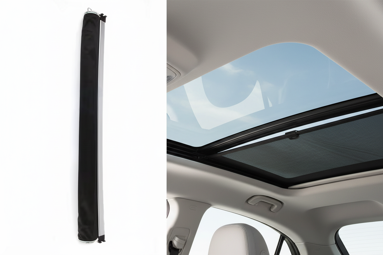 Black Rear Sunroof Curtain Assembly 4L0877307D 4L0877307C Compatible With Audi Q7 2007-2015