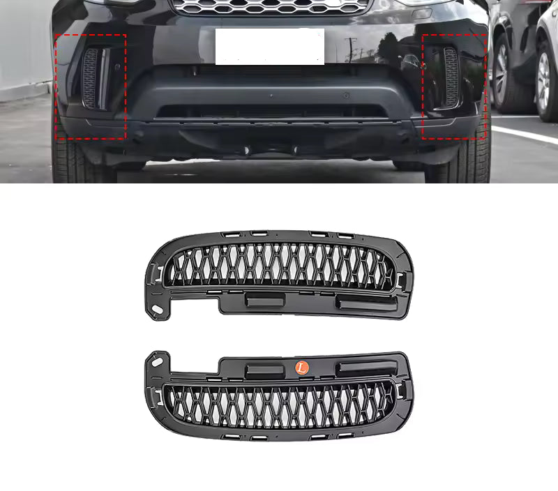 Front Bumper Fog Light Grille Right LR083061 & Left LR083062 Compatible With Land Rover Discovery 5 L462