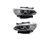 Complete Headlight Set Left 63117388927 & Right 63117388928 Compatible With BMW For 2 Series F22 2014-2016