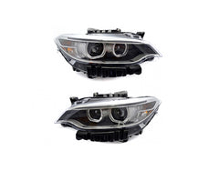 Complete Headlight Set Left 63117388927 & Right 63117388928 Compatible With BMW For 2 Series F22 2014-2016