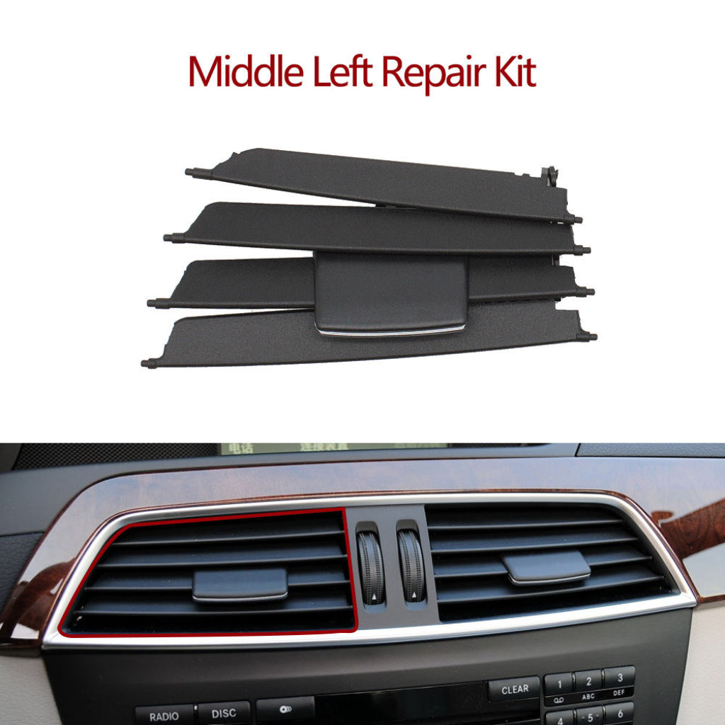 Center AC Conditioner Air Vent Grill Outlet Tab Clip Repair Kit  Black  2048306154 2048306054 Compatible With MERCEDES BENZ C-CLASS W204 LCI Tag-ACR-13