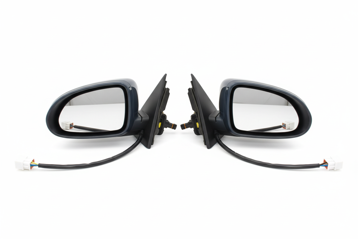 Side Mirror Set Left 6C0857501 & Right 6C0857502 Compatible With Volkswagen polo (2014)