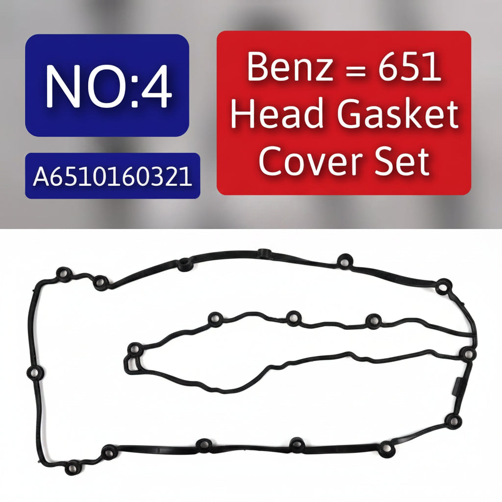 Tappet Cover Packing (Engine Valve Cover Gasket) 6510160321 A6510160321 Compatible With  MERCEDES-BENZ A-CLASS W176 & B-CLASS W246, C-CLASS W204 W205, E-CLASS W212, GLA-CLASS W156 Tag-TC-04