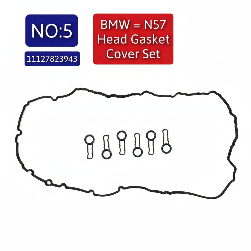 Tappet Cover Packing (Engine Valve Cover Gasket) 11127823943 Compatible With  BMW 5 Series F10 & 7 Series F02, X5 E70 Tag-TC-05