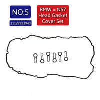 Tappet Cover Packing (Engine Valve Cover Gasket) 11127823943 Compatible With  BMW 5 Series F10 & 7 Series F02, X5 E70 Tag-TC-05