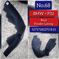 Rear Right Fender Liner 51717185270 Compatible With BMW 7 Series F01 F02 F03 F04 Tag-FE-68