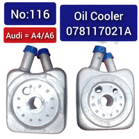 Oil Cooler 078117021A 038117070A 068117021B 078117021A Compatible With SKODA OCTAVIA I (1U2) & VW NEW BEETLE (9C1, 1C1) Tag-O-116