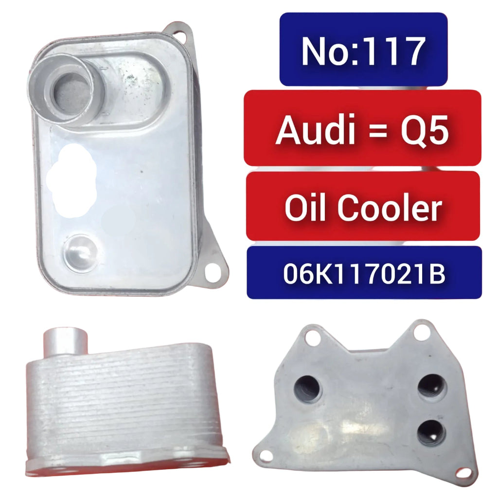 Oil Cooler 06K117021B 06K117021G 06K117021K Compatible With AUDI Q5 (FYB, FYG) & VW TIGUAN ALLSPACE (BW2, BJ2) Tag-O-117
