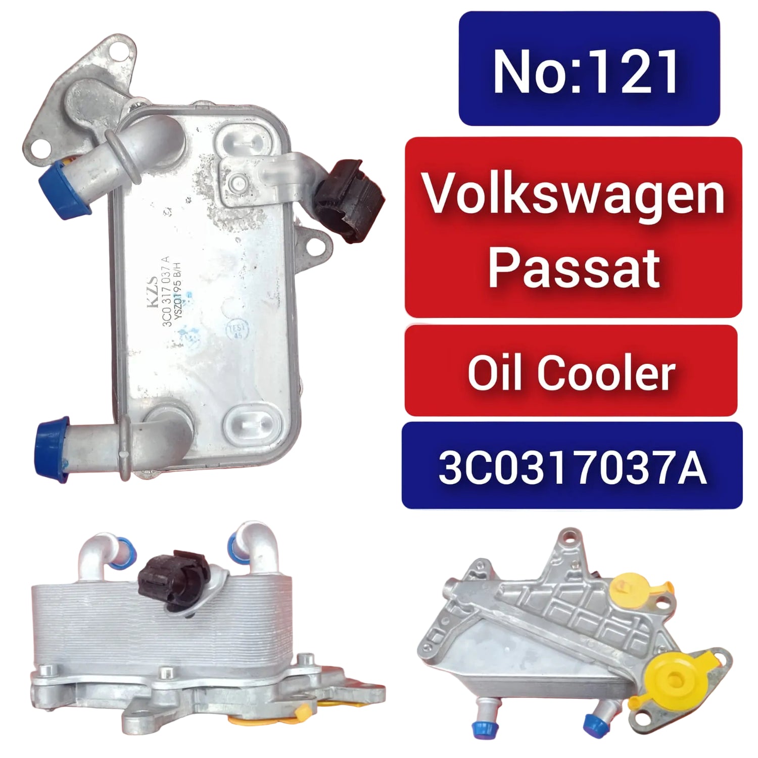 Oil Cooler 03C317037A Compatible With SKODA OCTAVIA II (1Z3) | LAURA & VW PASSAT B6 (3C2) Tag-O-121