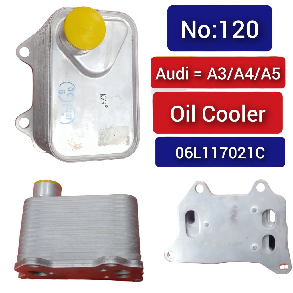 Oil Cooler 06L117021C 06L117021E 06L117021G Compatible With AUDI A3 A4 A6 Q5 Q7 TT & SKODA OCTAVIA III (5E3, NL3, NR3) & VW POLO V (6R1, 6C1) Tag-O-120