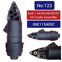Oil Cooler Assembly 06E115405A 06E115405C 06E115405K  Compatible With Audi A4 A5 A6 Q5 Q7  Tag-O-123