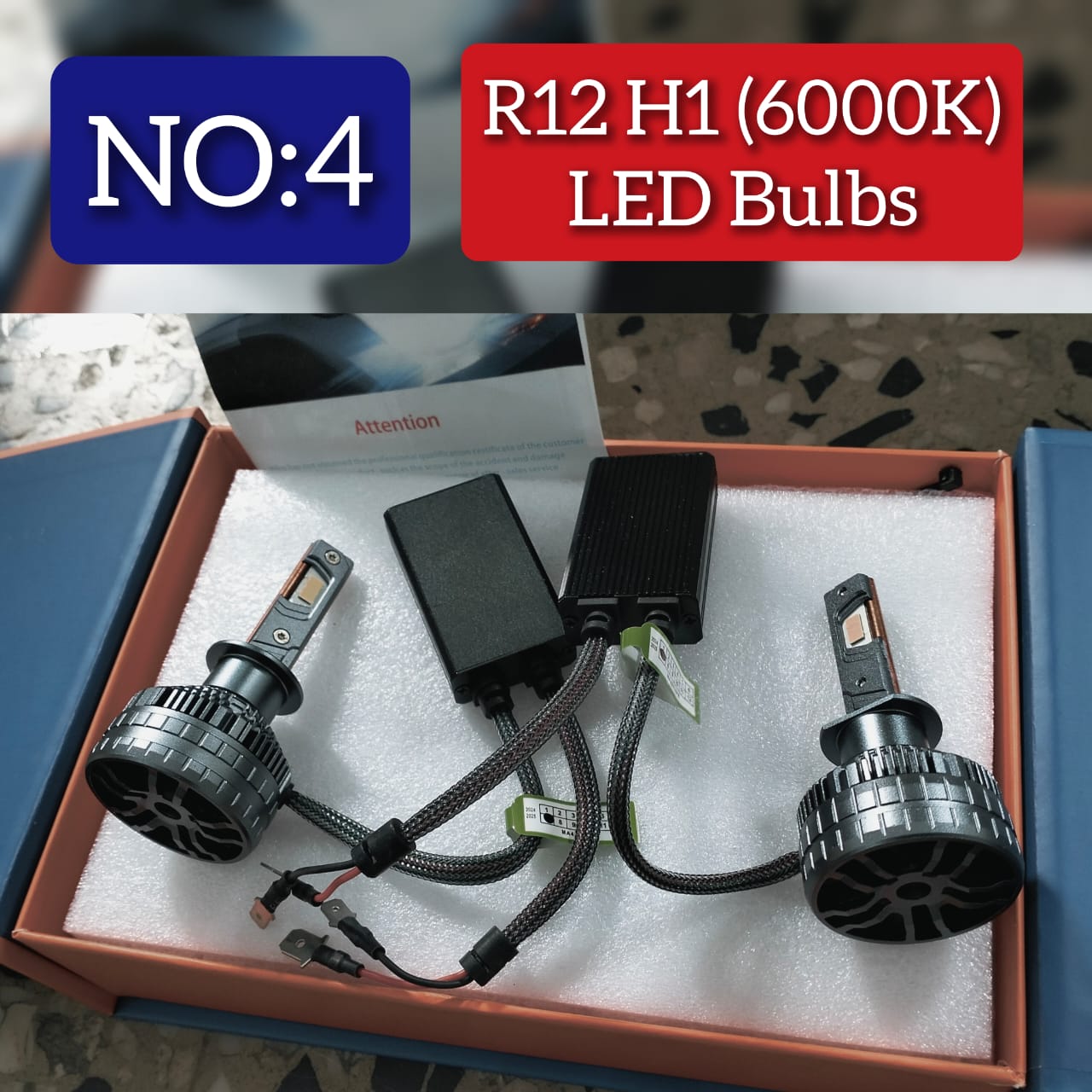 Headlight LED Bulb R12 H1 6000K (Pack of 2)