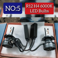 Headlight LED Bulb R12 H4 6000K (Pack of 2) Tag No.5