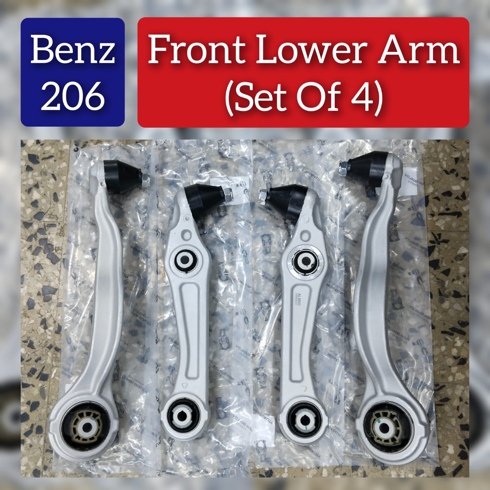 Front Lower Control Arm (Set Of 4) 2063308102 2063308202 2063305102 Compatible with MERCEDES-BENZ C-CLASS (W206)
