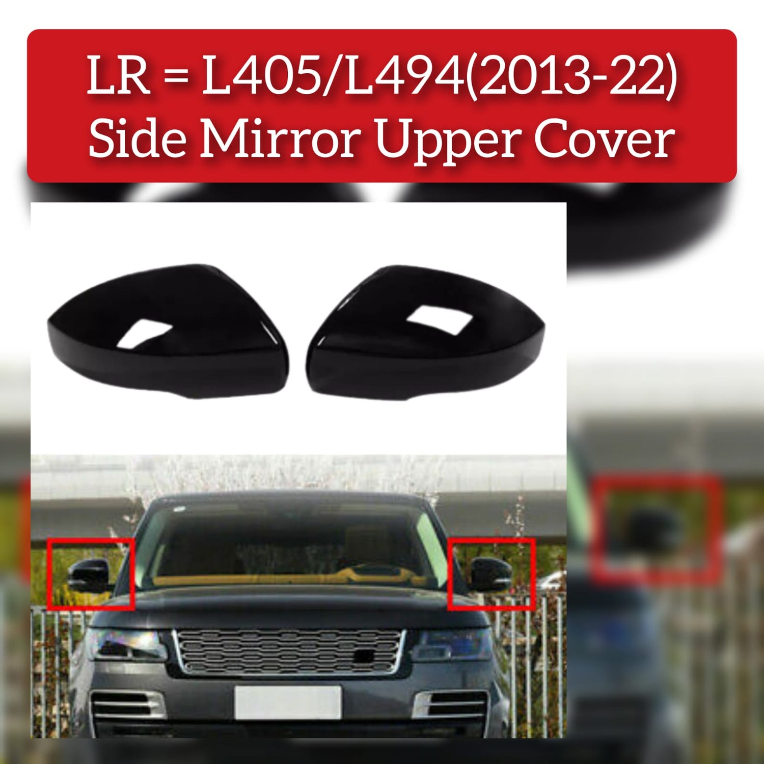 Side Mirror Upper Cover Right & Left Compatible With Range Rover & LANDROVER & Range Rover Sport - L494
