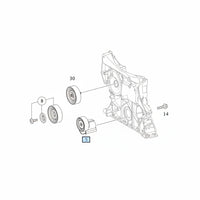 Belt Tensioner With Pulley 2712000470 1562020619 A0002021619 Compatible with MERCEDES-BENZ C-CLASS (W204) & E-CLASS (W212) & CLS (C218) & S-CLASS (W221, V221) & SLC (R172) Tag no : 5