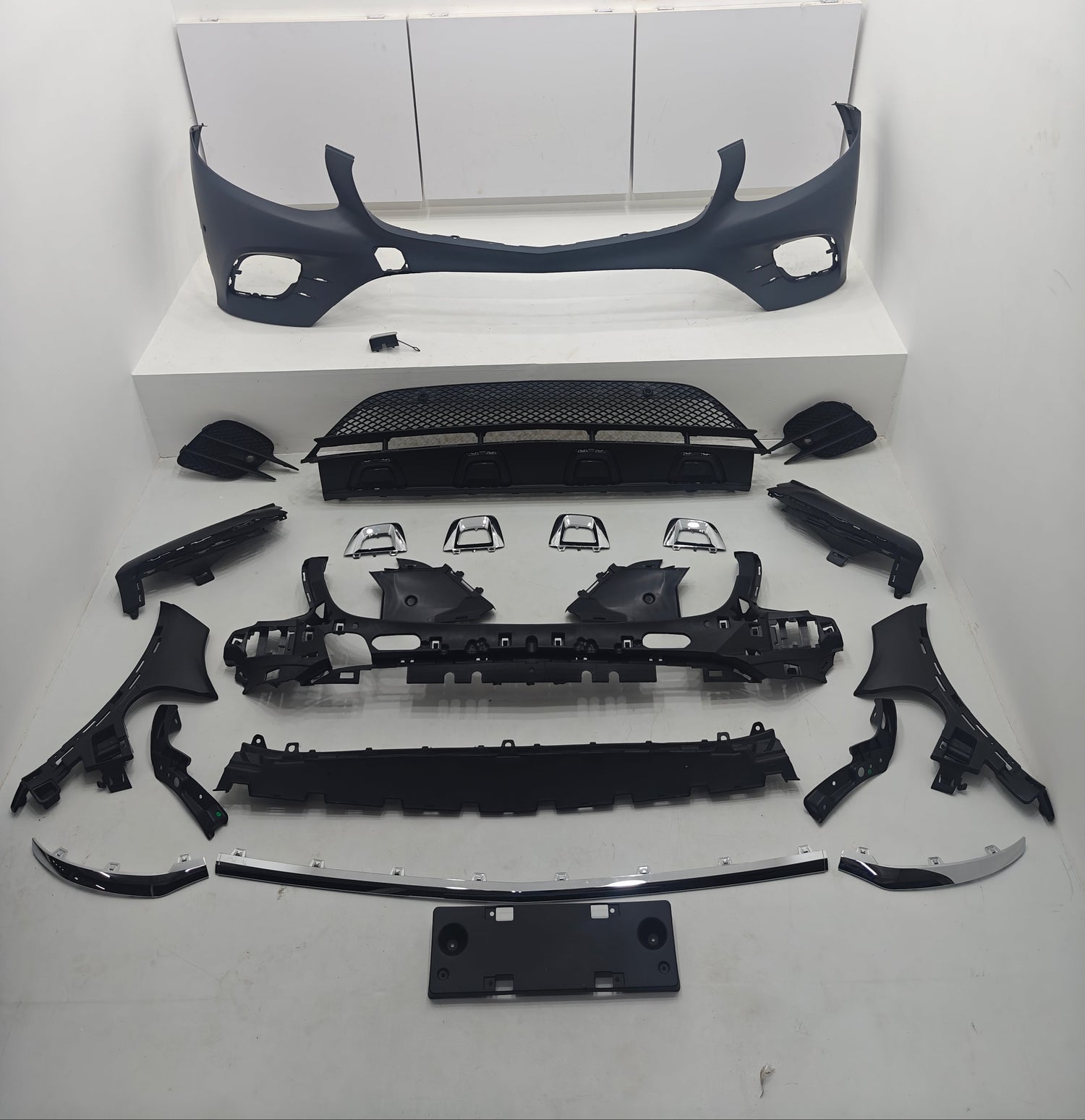 Front Bumper Kit Compatible With Mercedes Benz W253 GLC Upgrade To Mercedes Benz AMG (2016-2019) Tag No.FBK.204 (Shipping Cost Not Included In Price)