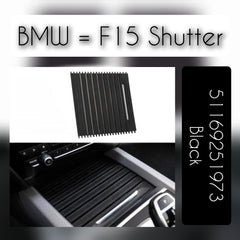 Black Central Console Drink Water Cup Holder Cover Shutter Roller Trim 51169251973 Compatible With BMW X5 F15