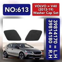 Washer Cap Set Left 39814170 & Right 39814180 Compatible With VOLVO V40 (2013-19) Tag No.613