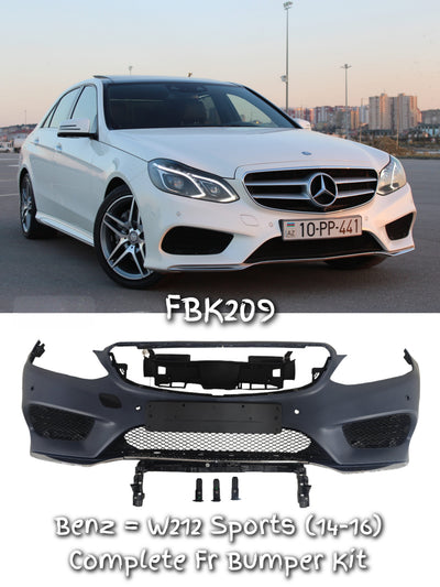 Front Bumper Kit 2128852738 Compatible With Mercedes Benz E-Class W212 (2014-16) FBK209
