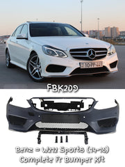 Front Bumper Kit 2128852738 Compatible With Mercedes Benz E-Class W212 (2014-16) FBK209