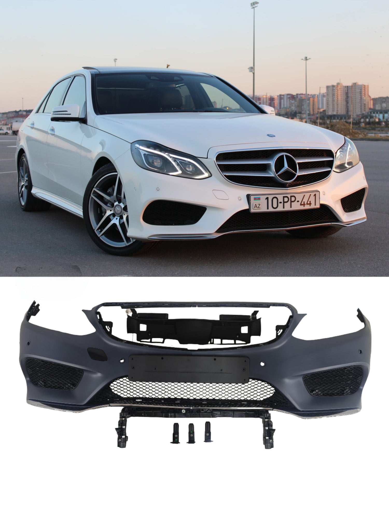 Front Bumper Kit 2128852738 Compatible With Mercedes Benz E-Class W212 (2014-16) FBK209