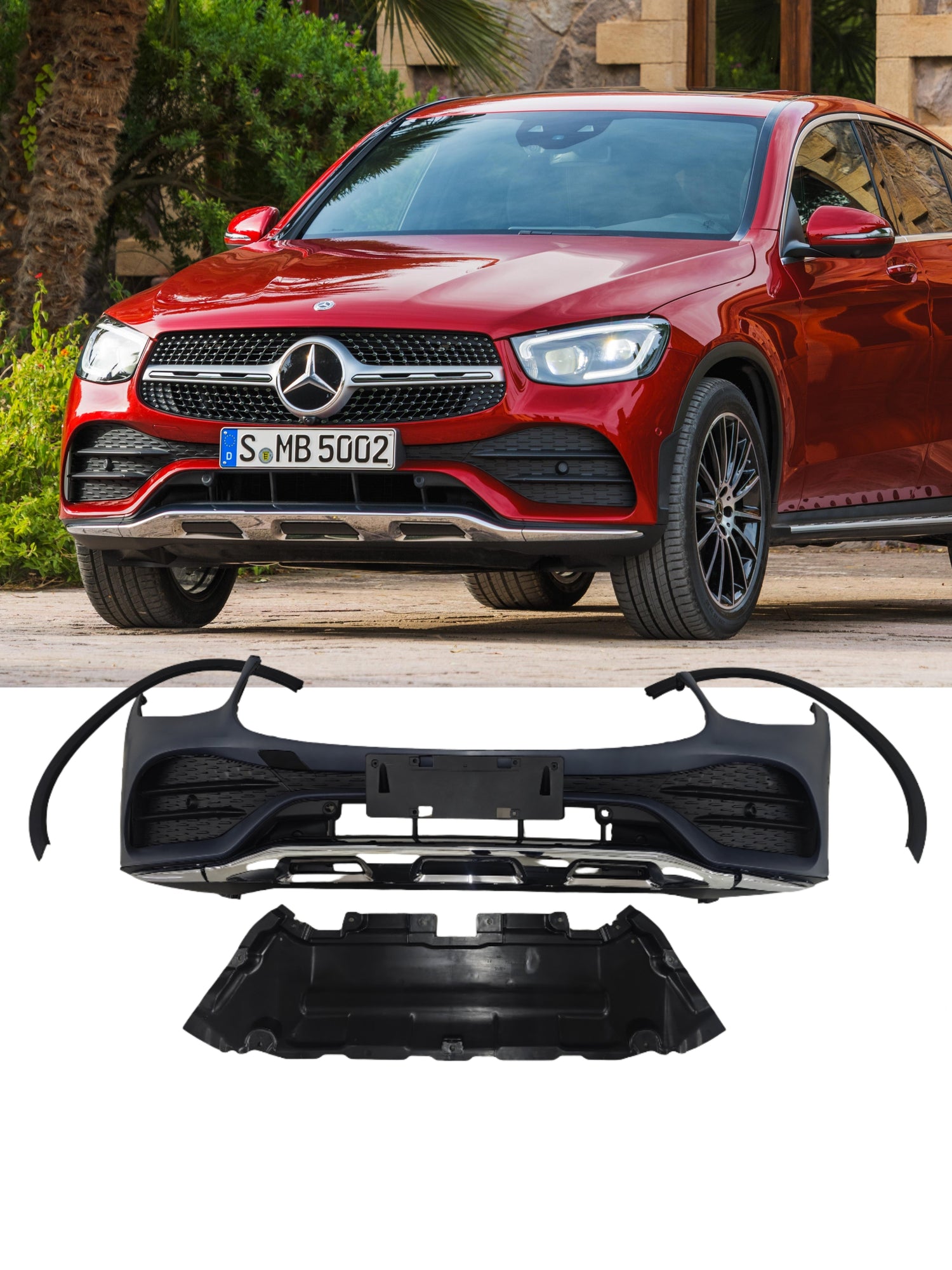 Front Bumper Kit 2538856204 Compatible With Mercedes Benz GLC W253 (2015-2020) FBK210