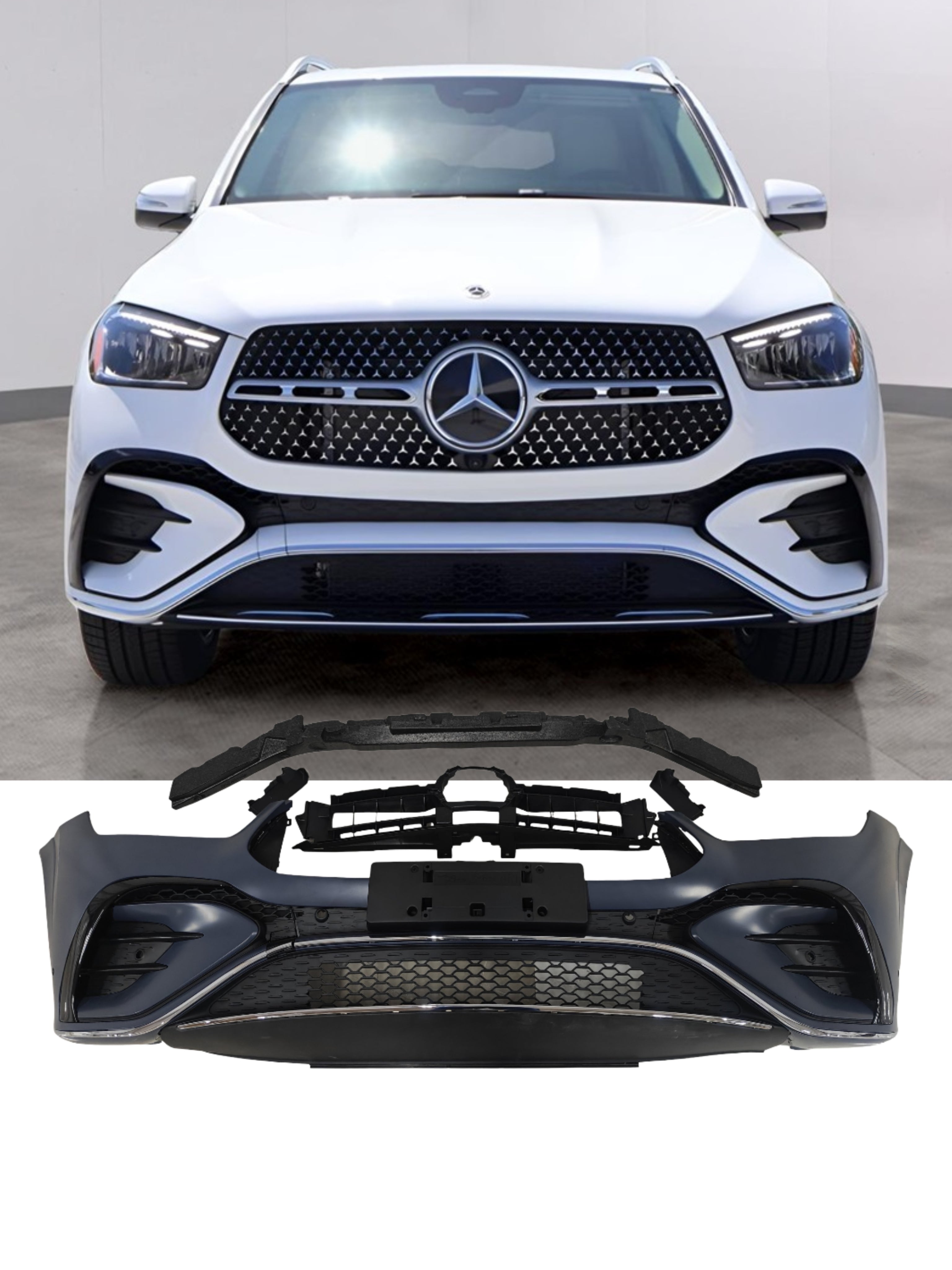 Front Bumper Kit 1678850010 Compatible With Mercedes Benz GLE Class W167 (2020-25) FBK212