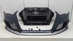 Front Bumper Bumperkit (Silver) FBK1 Compatible With Audi A3 (2014-16) Upgrade Into RS3