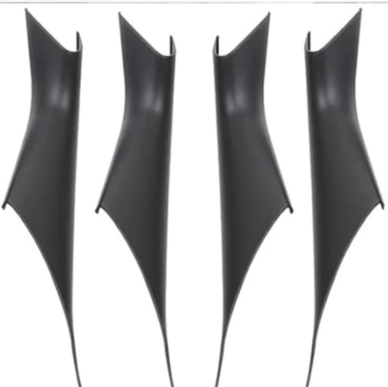 Black Inner Door Handle Covers (Without Leather Set Of 4) Compatible With BMW 5 Series G30 (2017-2025)
