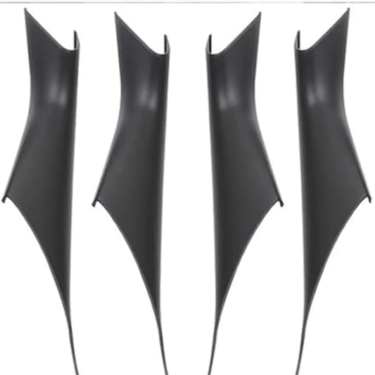 Black Inner Door Handle Covers (Without Leather Set Of 4) Compatible With BMW 5 Series G30 (2017-2025)