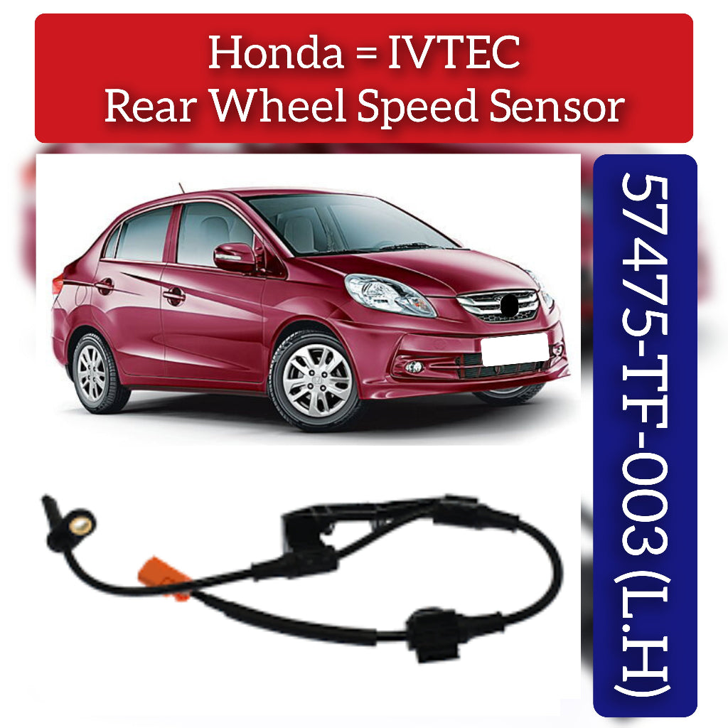 Rear Left ABS Wheel Speed Sensor 57475TF003 Compatible With HONDA T5/IVTEC