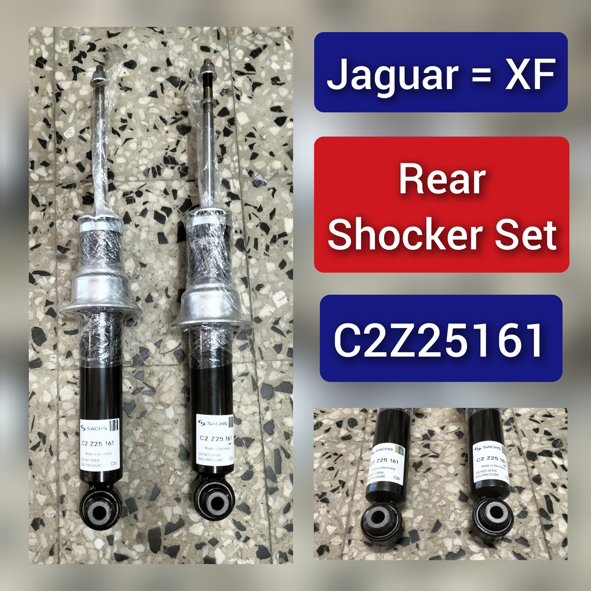 Rear (Left & Right Same) Shock Absorber C2Z25161 Compatible With JAGUAR XF I (X250) (1PCS)