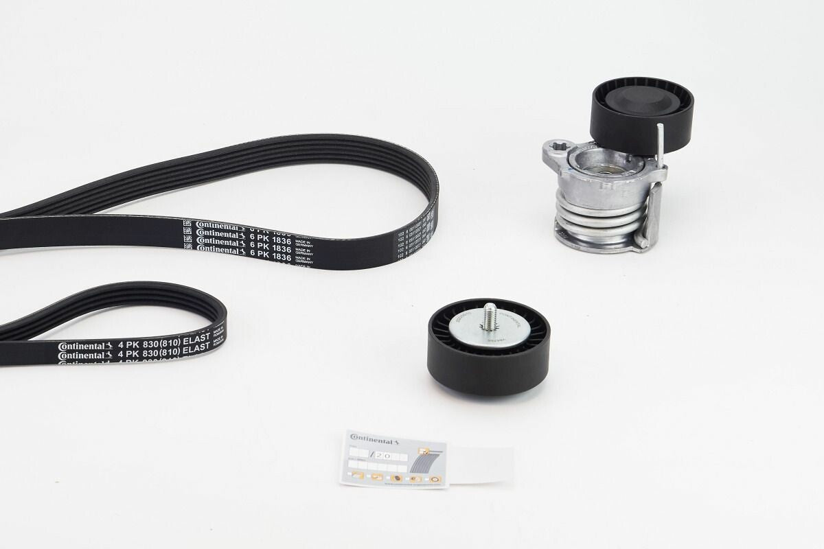 Multi Rib Belt Kit 6PK1836K1 Compatible With BMW 3 Convertible (E93) (CONTINENTAL)