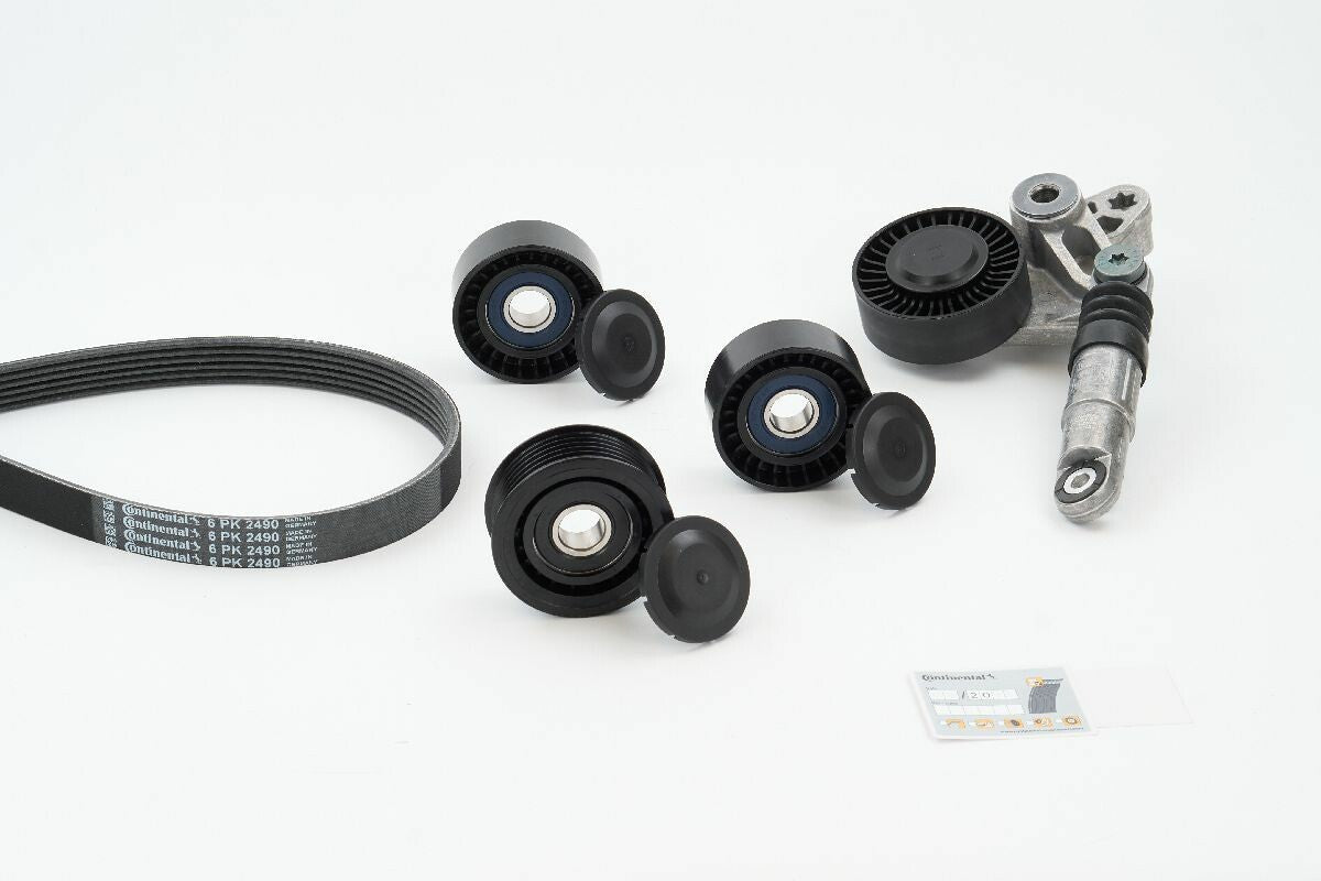 Multi RIB Belt Kit 6PK2490K1 Compatible With AUDI A8 D3 (4E2, 4E8) | A8 / S8 | A8L, Q7 (4LB) (CONTINENTAL)