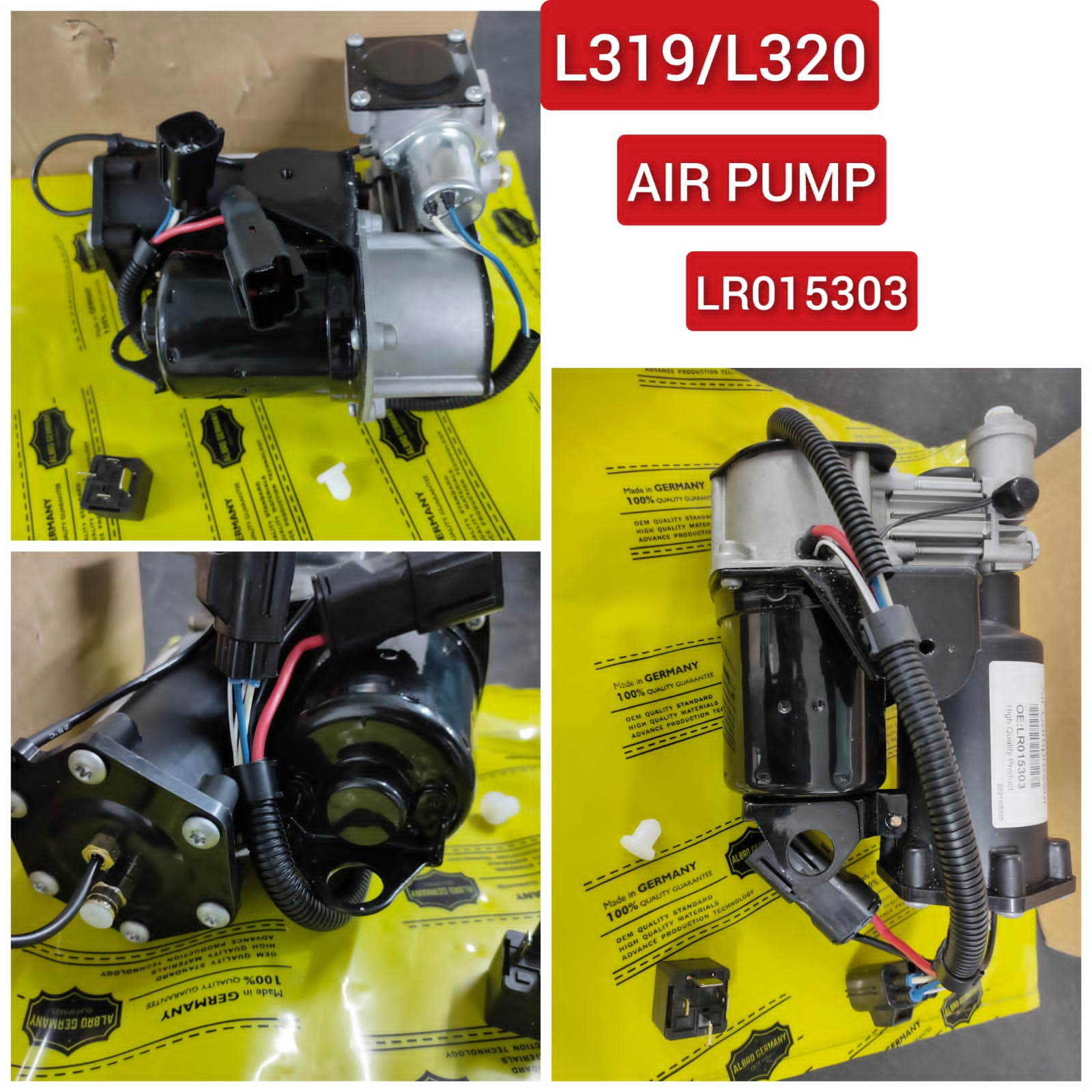 Air Suspension Compressor Pump LR015303 LR023964 Compatible With LAND ROVER DISCOVERY IV L319 | LR4 & RANGE ROVER SPORT I L320