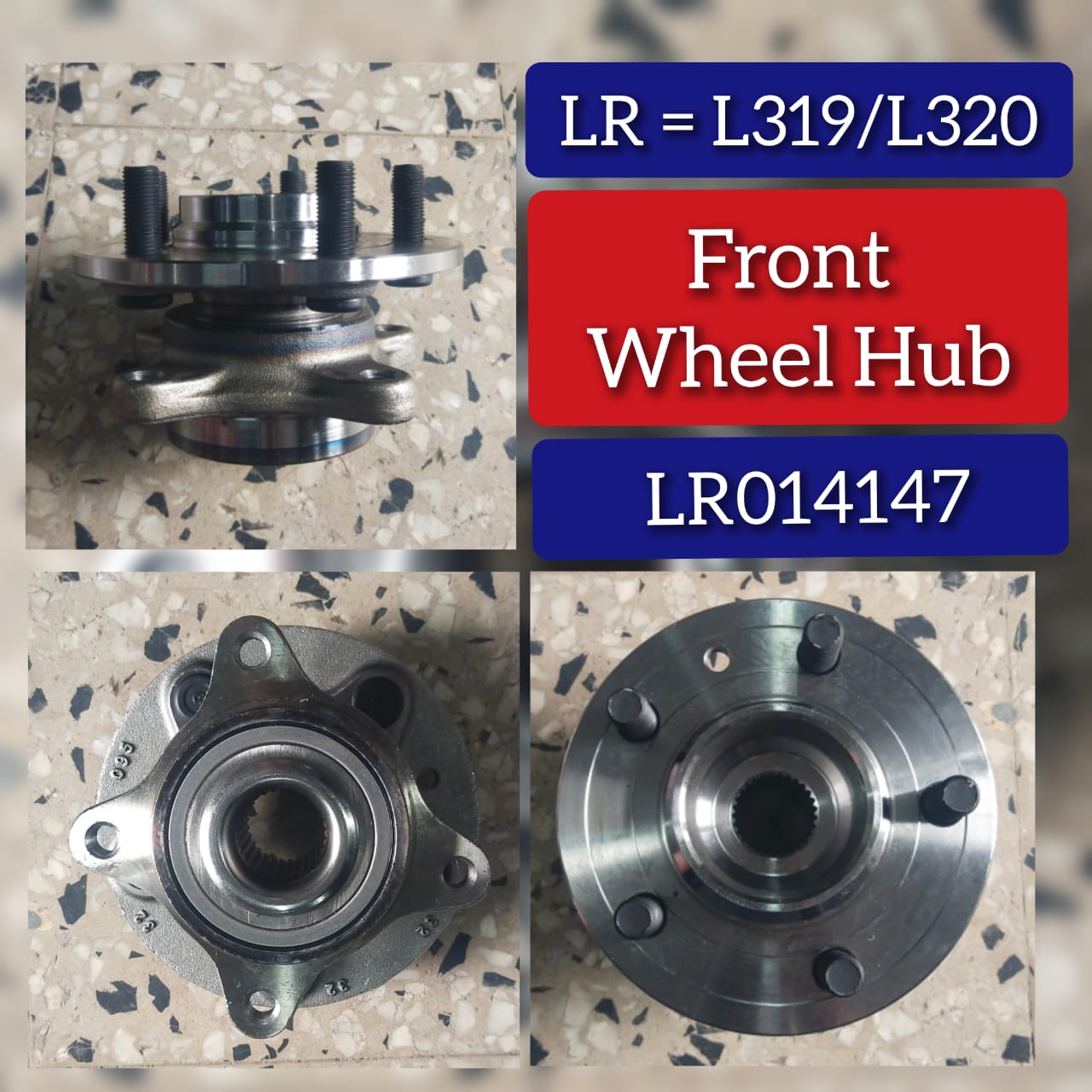 Front Wheel Hub LR014147 LR048083 LR076692 RFM 500010 Compatible With LAND ROVER DISCOVERY IV L319 | LR4 & DISCOVERY SPORT L550  & RANGE ROVER III L322 &  RANGE ROVER SPORT I L320
