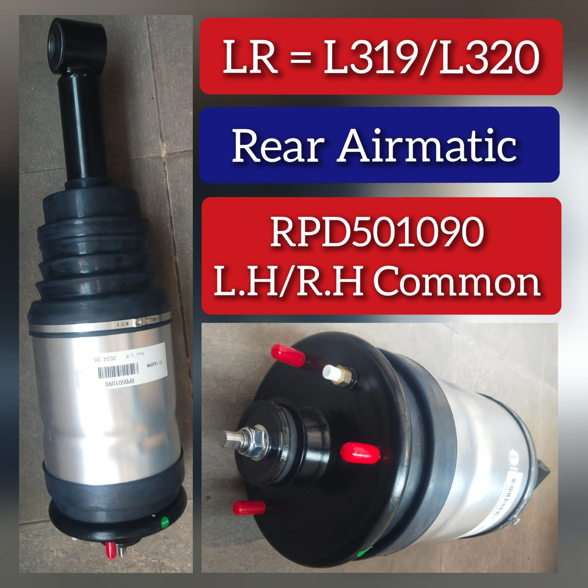 Rear Right/Left Air Spring RPD501090 LR014195 LR038095 LR038096 LR041110 RPD000309  Compatible With LAND ROVER DISCOVERY IV (L319) | LR4 & RANGE ROVER SPORT I (L320)