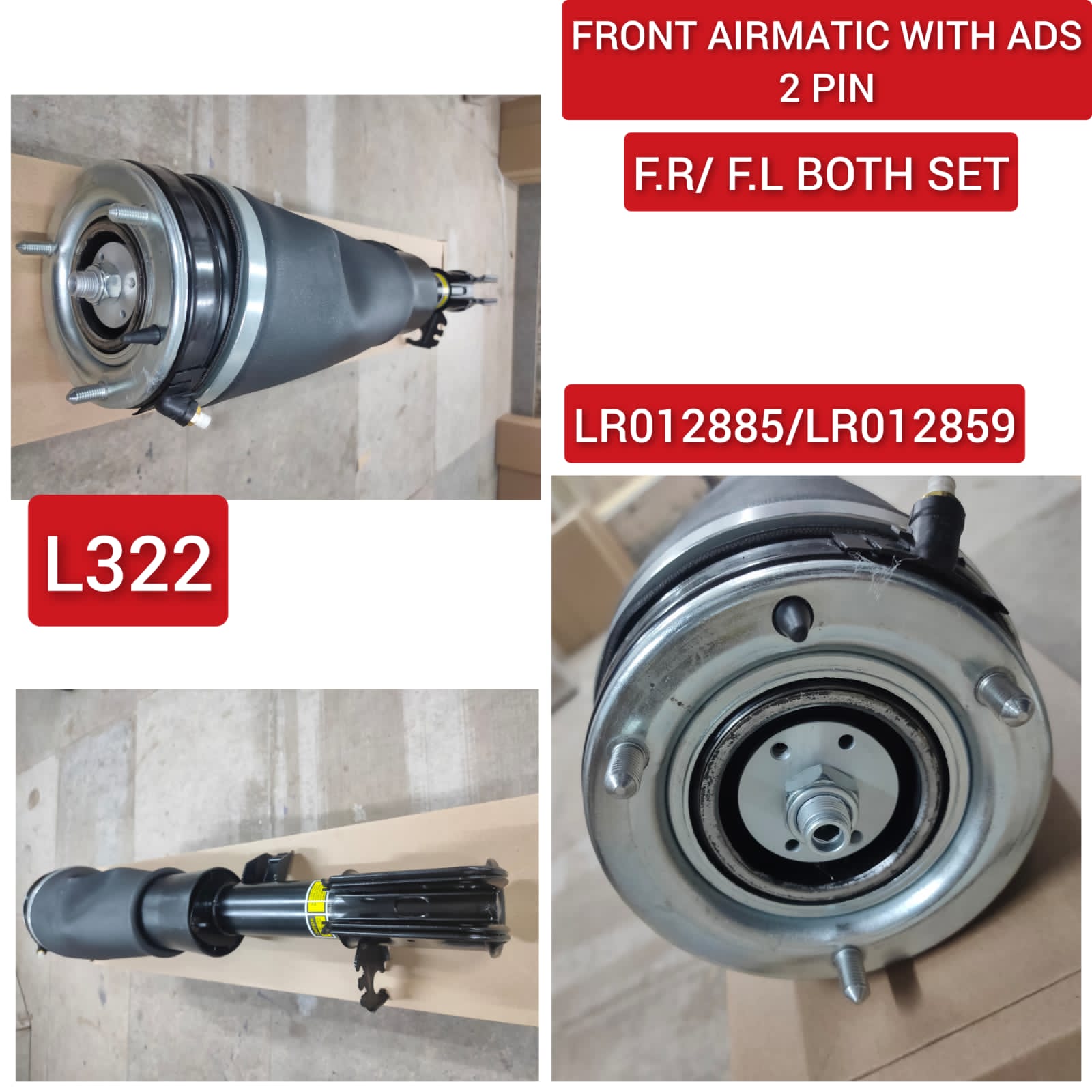 Front Right Air Suspension Shock Absorber Strut LR012859 LR012860 LR032560 LR087081 Compatible With LAND ROVER RANGE ROVER III (L322)