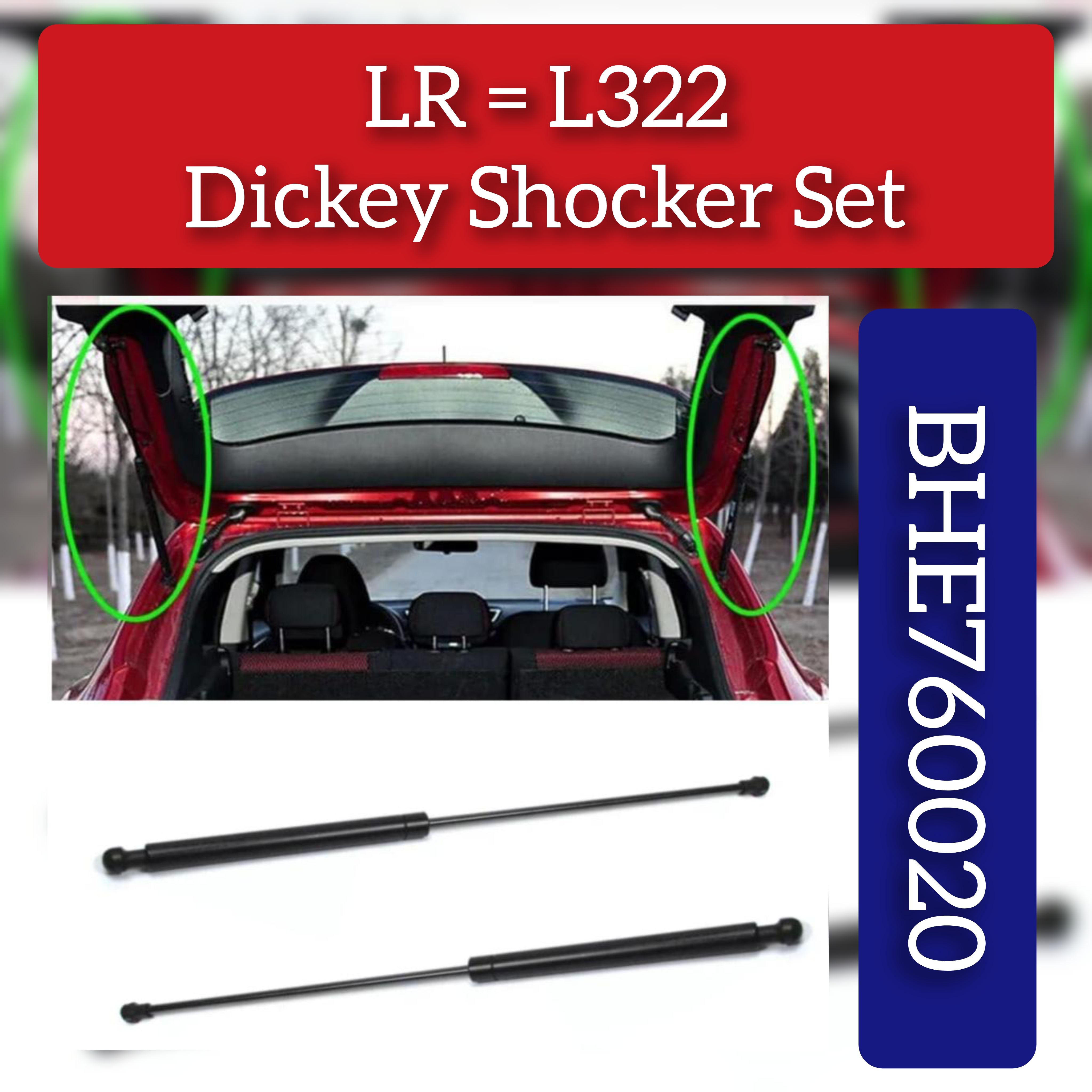 Tailgate Rear Trunk Lift Supports Shock Struts Left & Right BHE760020 Compatible with LAND ROVER RANGE ROVER III (L322)