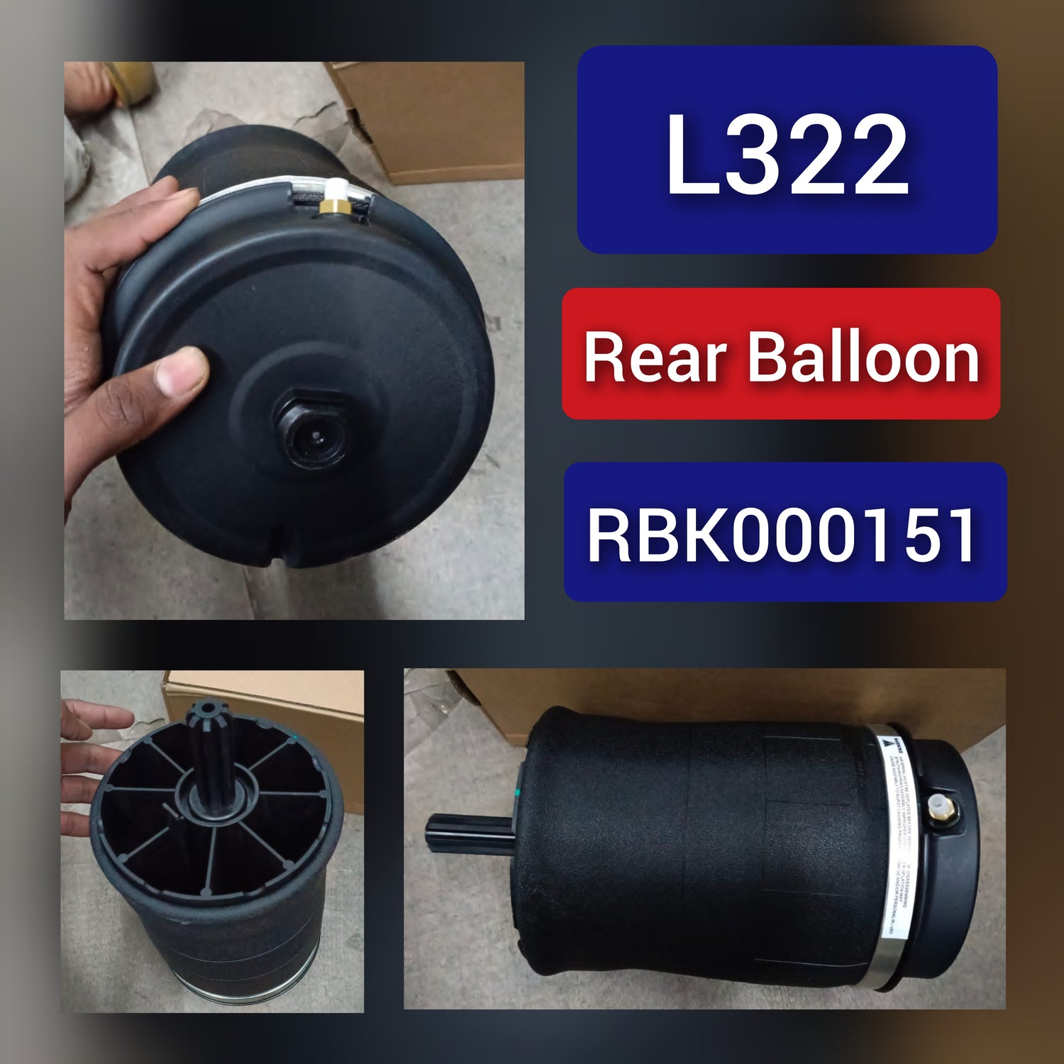Rear Right/Left  Air Suspension Spring Bag RKB500082 RKB500080 RKB000151 RKB000150  Compatible With LAND ROVER RANGE ROVER III (L322)