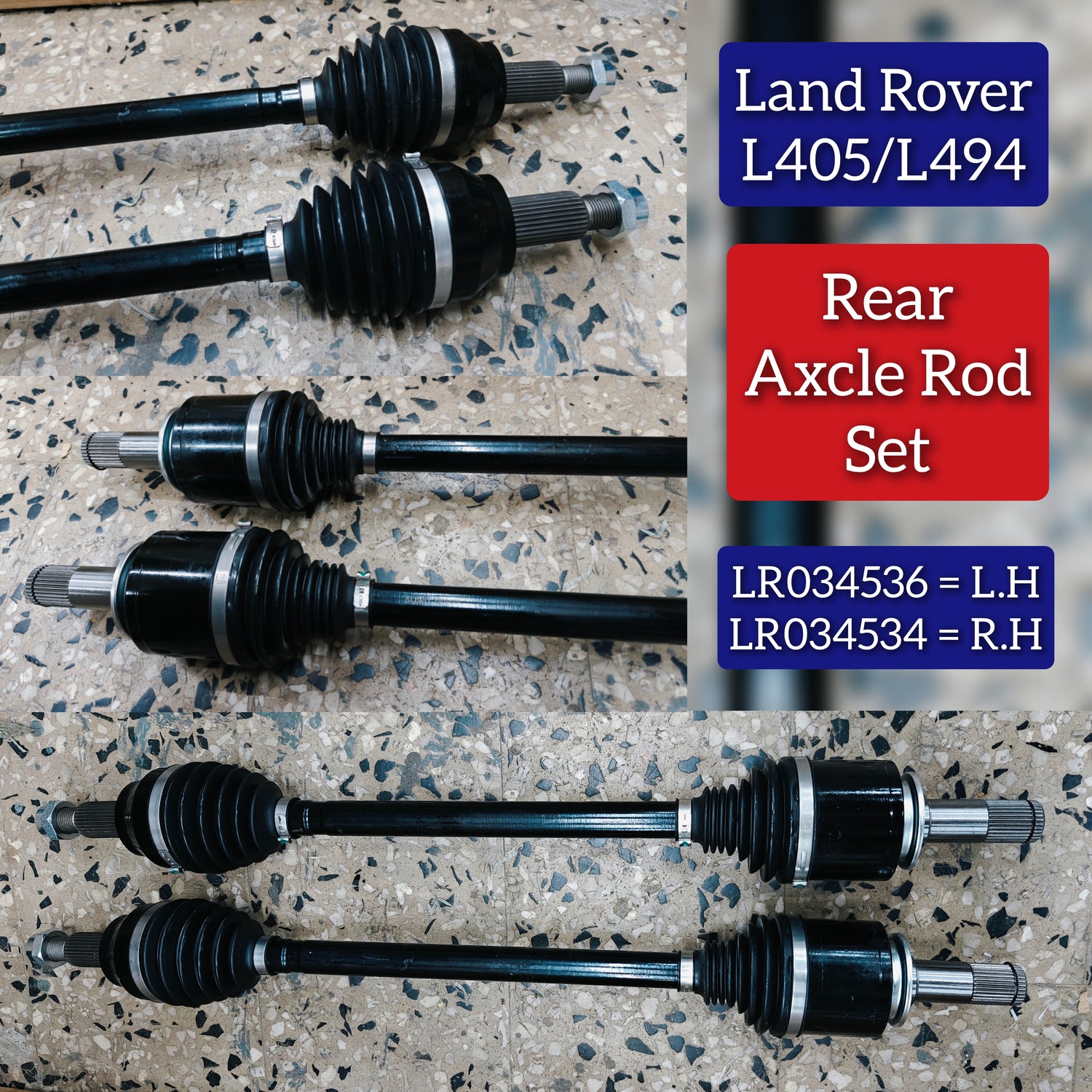Rear Axle Rod Shaft Left LR034536 Right LR034534 Compatible With LAND ROVER RANGE ROVER IV (L405) & RANGE ROVER SPORT II (L494)