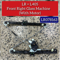 Front Right Glass Machine (With Motor) LR078163 LR153949 Compatible With Land Rover L405